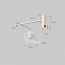 Axyaa Adjustable Telescopic LED Wall Lamp Swing Arm Sconce Bedside Light