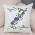 Axyaa Lavender Letter Sofa Cushion Cover for Home Car Living Room Bedroom Decor