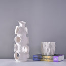 Axyaa Striped Ceramic Vase for Stylish Flower Arrangements