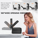 Axyaa LED Mirror Makeup Train Case with Organizer Bag and Jewelry Storage