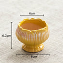 Lotus Shape Ceramic Vase by Axyaa: Elegant Table Decor for Flowers & Plants