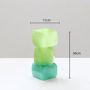 Axyaa Gradient Square Glass Vase Flowerpot Home Decor Accessory