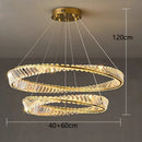 Axyaa Crystal Chandelier: Modern Living Room Dining Room Pendant Lights