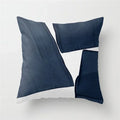 Geometric Blue Ink Flower Pillowcase for Stylish Home Decor by Axyaa