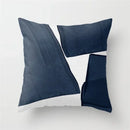 Geometric Blue Ink Flower Pillowcase for Stylish Home Decor by Axyaa