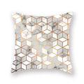 Axyaa Luxury Gold Black Geometric Marble Stripe Pillowcase