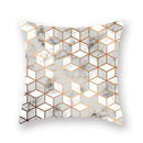 Axyaa Luxury Gold Black Geometric Marble Stripe Pillowcase
