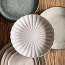 Axyaa Ceramic Vegetable Plates for Japanese and Western Dining with Minor Flaws