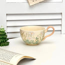 Axyaa Ceramic Mug with Lid - Large Capacity, Multi-functional Breakfast Cup and Yogurt Bowl