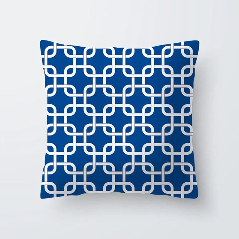 Axyaa Simple Modern Blue Pillowcase for Home Decor