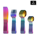 Axyaa Stainless Steel Colorful Cutlery Set for Family, Hotel & Party