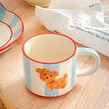 Axyaa Cartoon Dog Ceramic Mug Animal Shape Kids Breakfast Coffee Cup Birthday Gift