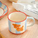Axyaa Cartoon Dog Ceramic Mug Animal Shape Kids Breakfast Coffee Cup Birthday Gift