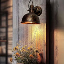 Axyaa Iron Outdoor Wall Lamp Rustic Industrial Style for Home Decor & Lighting