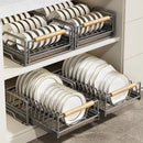 Axyaa Wood Drawer Organizer Dish Drying Rack Spicy Storage Home Gadget Set