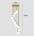 Axyaa LED Ring Stairs Pendant Light Chandelier for Living Room Dining Room Lighting