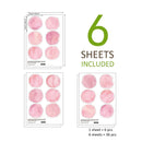 Axyaa Pink Polka Dots Wall Decals Set for Kids Room Nursery Home Decor