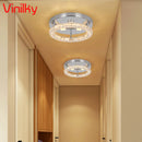 Axyaa Crystal LED Ceiling Chandelier for Modern Home Decor Lighting