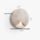 Axyaa Natural Yellow Travertine Stone LED Wall Light Fixture