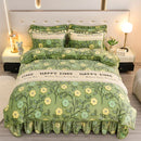 Axyaa Winter Fleece Bedding Set - Double-Sided Coral Fleece Quilt Cover & Flannel Sheet