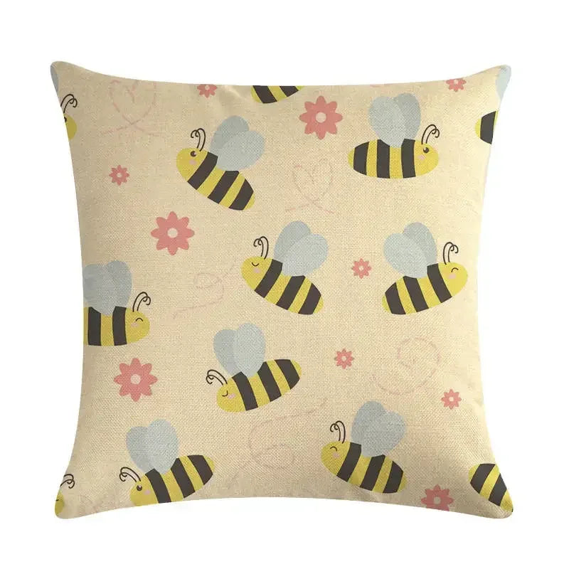 Nordic Cartoon Animal Print Linen Pillowcase for Axyaa Brand