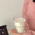 Axyaa Bowknot Glass Cup Set - Cute Korean Aesthetic Drinkware for Various Beverages