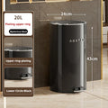 Axyaa Metal Dual Bucket 20L Sealed Step Trash Can for Kitchen Bathroom Bedroom