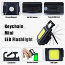 Axyaa Mini COB Keychain Flashlight: 4 Lighting Modes, Magnet, Portable for Camping & Home