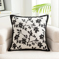 Axyaa Chenille Flower Pillow Cover 45X45 - European Style Decor for Home
