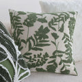 Nordic Floral Embroidery Pillow Cover 45x45, Axyaa Home Decor