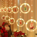 Axyaa Holiday LED String Lights Santa Decor Room Garland - USB Plug - New Year Christmas Decoration