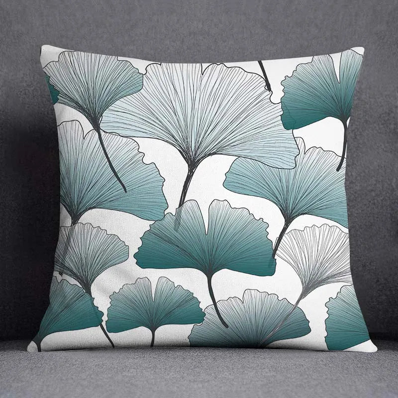 Axyaa Dark Green Floral Animal Pattern Pillowcase - 45cm