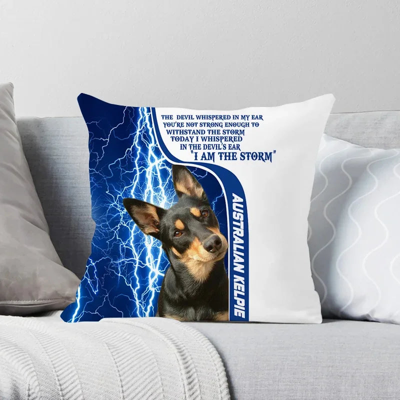 Axyaa American Akita Print Pillowcase: Cute Dog Cushion Cover for Home and Car