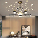 Axyaa Acrylic Chandelier LED Pendant Light for Bedroom, Living Room, Restaurant - Multi-head Ring Shape