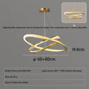 Axyaa Black Ring LED Chandelier: Modern Art Design for Living Room, Bedroom, Dining Room