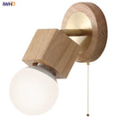 Axyaa Copper LED Wall Light Pull Chain Switch Modern Bedroom Mirror Lamp