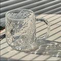 Axyaa Christmas Glass Mug: Cute 340ml Heat-Resistant Clear Cup for Coffee, Tea, Wine