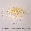 Axyaa Modern Crystal LED Chandelier, Nordic Luxury Ceiling Lamp for Living Room