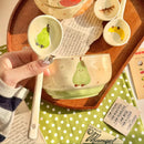 Axyaa Cute Fruit Ceramic Soup Spoon Set - Kawaii Korean Long Dessert Ramen Spoon