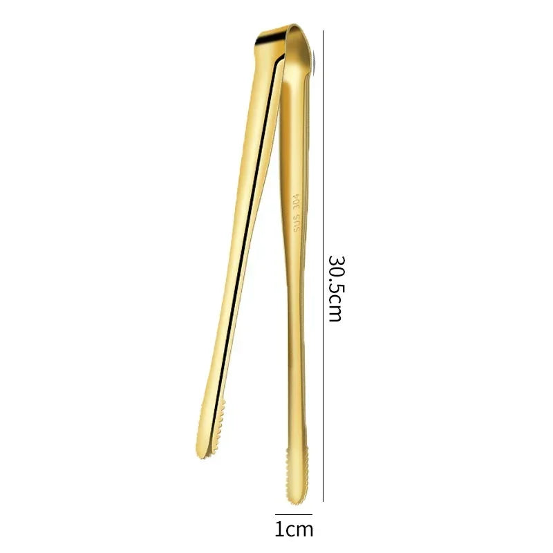 Stainless Steel Food Clamp by Axyaa: Long-handled Tongs for Cooking Utensils
