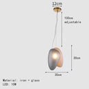 Axyaa Nordic Glass Chandelier LED Pendant Lamp for Home Decor