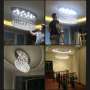 Axyaa Modern Crystal Chandelier - Contemporary Flush Mount Ceiling Light for Elegant Home Decor
