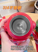 Axyaa Stainless Steel Kids Insulated Straw Cup - Big Belly Outdoor Water Bottle