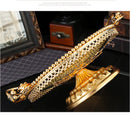Axyaa Glass Fruit Tray: American Light Luxury Home Decor for Coffee Table