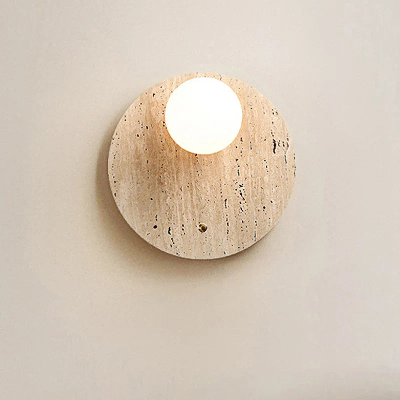 Axyaa Travertine Wall Lamp: Modern, Simple, Warm for Living Room, Bedroom, Study