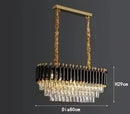 Axyaa Gold Body Black Metal Crystal Chandelier for Elegant Home Lighting