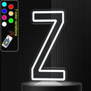 Axyaa Neon Letter Light Sign A-Z Alphabet with Color-Changing Illuminated Lights