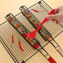 Axyaa Wooden Handle BBQ Cage - Outdoor Camping Grill Rack