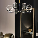 Axyaa Nordic Black Acrylic Chandelier Modern Minimalist Luxury Bedroom Living Room Creative Circle