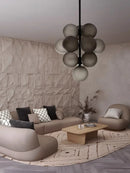 Axyaa Purple Ripple Villa Light: Luxury Grape Pendant Series & Floor Lamp